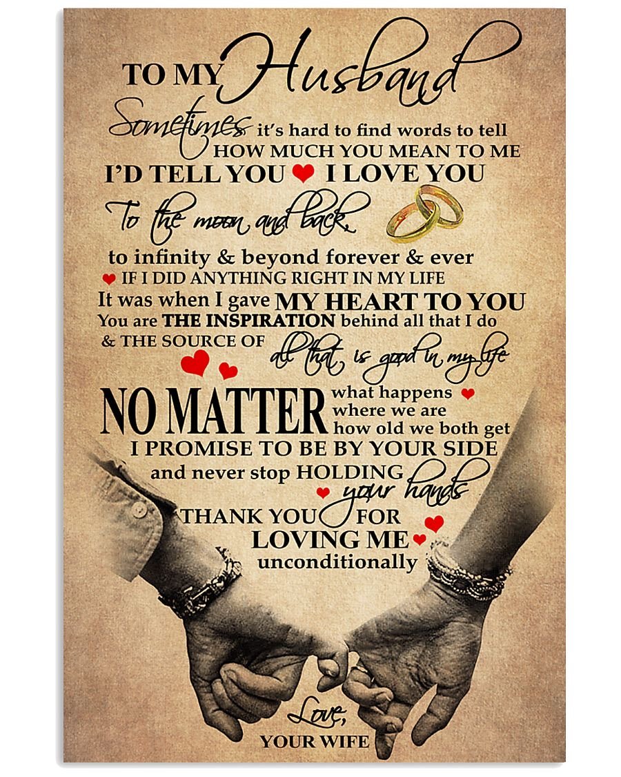 Perfect Gifts For Husband - To My Husband Poster-A Loves Gift