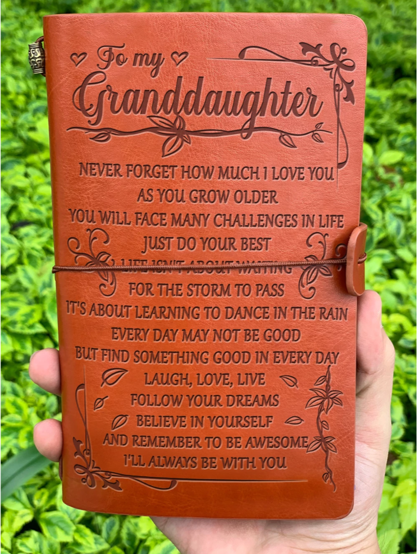 Leather Notebook Gifts For GrandDaughter-A Loves Gift