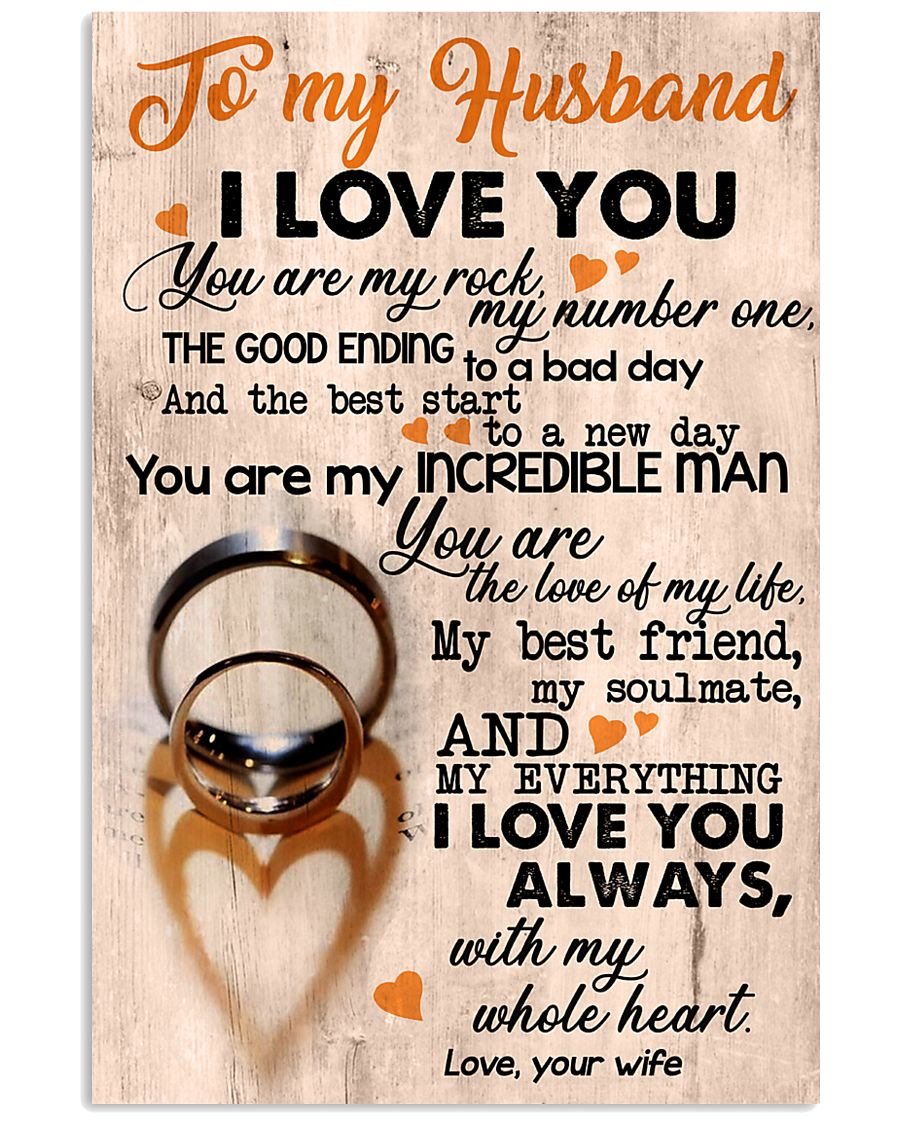 Perfect Gifts For Husband - To My Husband Poster-A Loves Gift