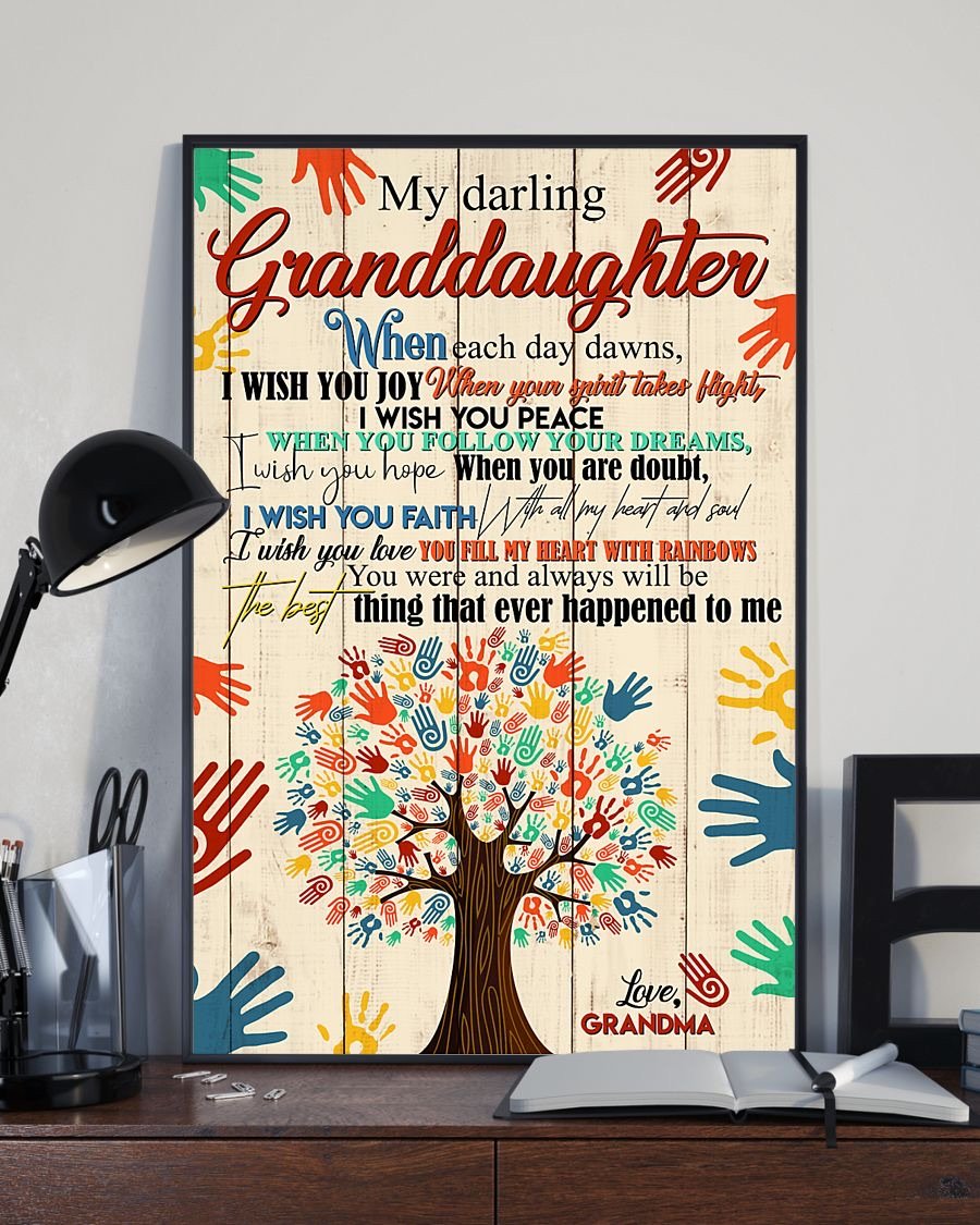 To My Granddaughter Poster-A Loves Gift