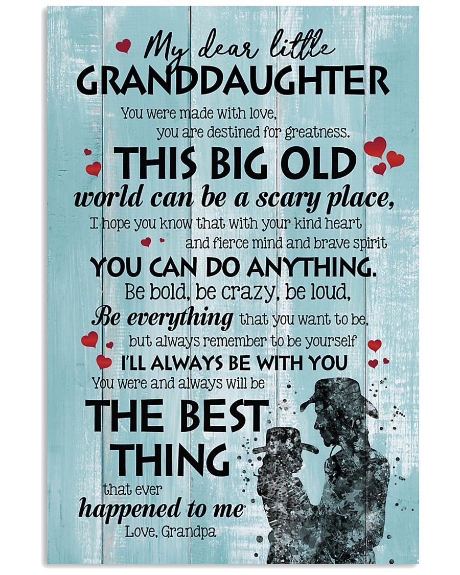 To My Granddaughter Poster-A Loves Gift