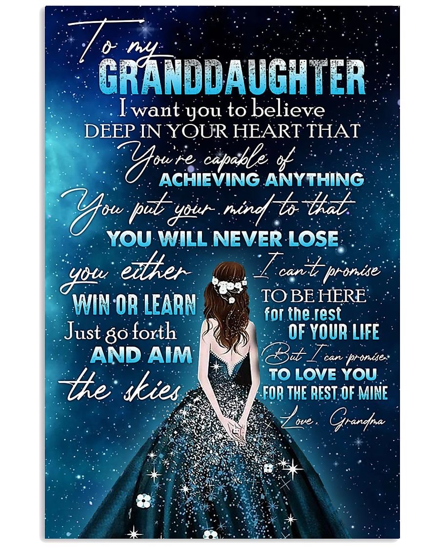 To My Granddaughter Poster-A Loves Gift