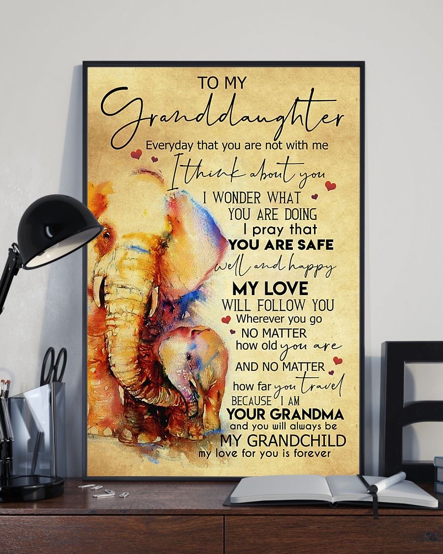 To My Granddaughter Poster-A Loves Gift