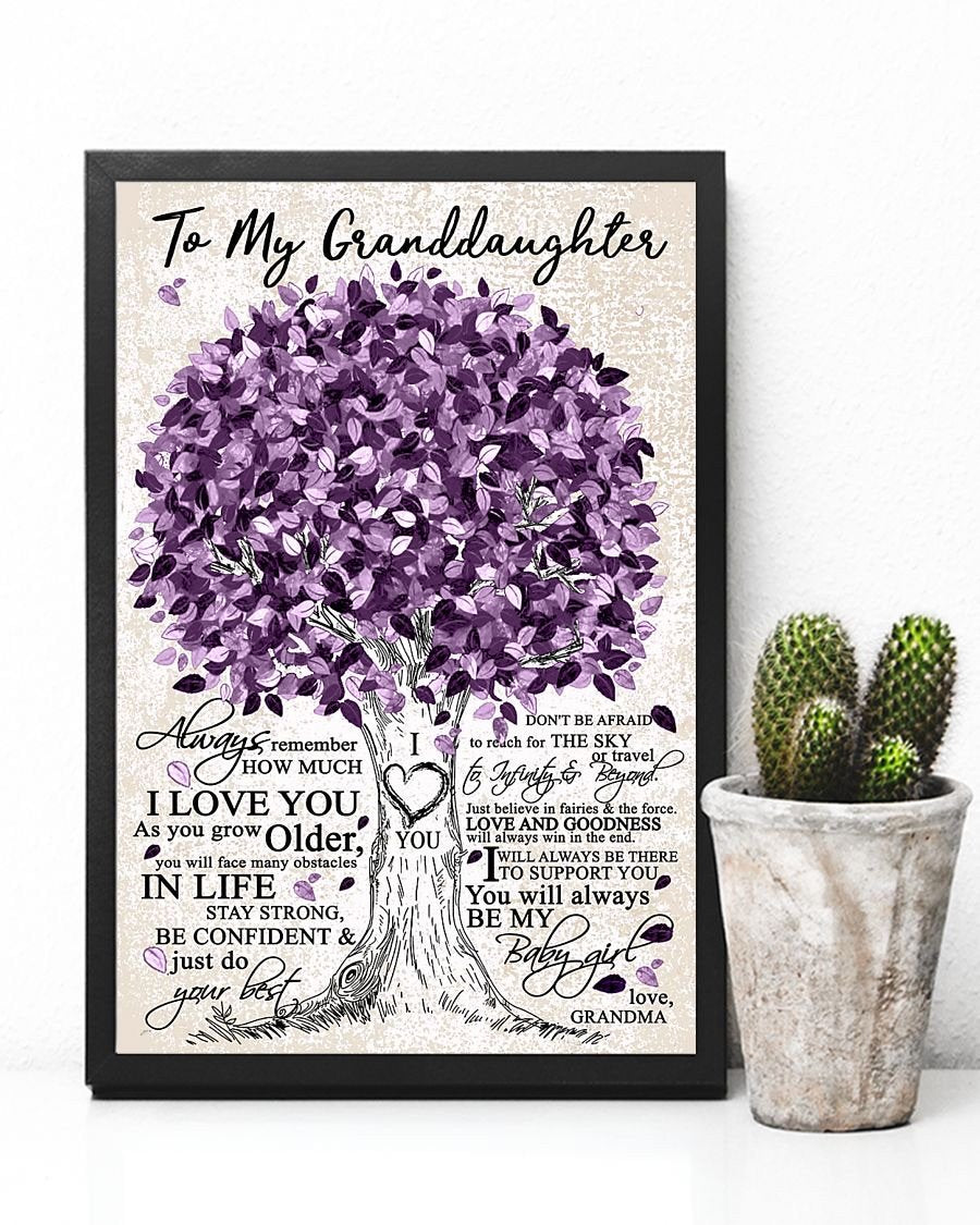 To My Granddaughter Poster-A Loves Gift