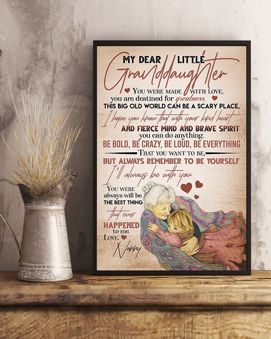 To My Granddaughter Poster-A Loves Gift