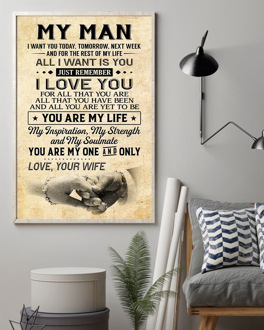 Perfect Gifts For Husband - To My Husband Poster-A Loves Gift