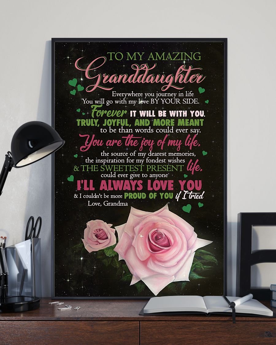 To My Granddaughter Poster-A Loves Gift