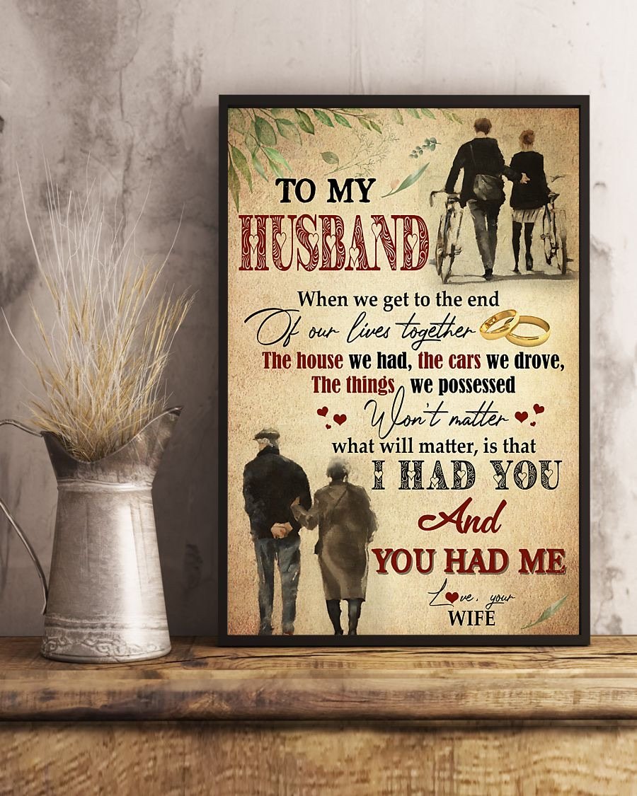 Perfect Gifts For Husband - To My Husband Poster-A Loves Gift