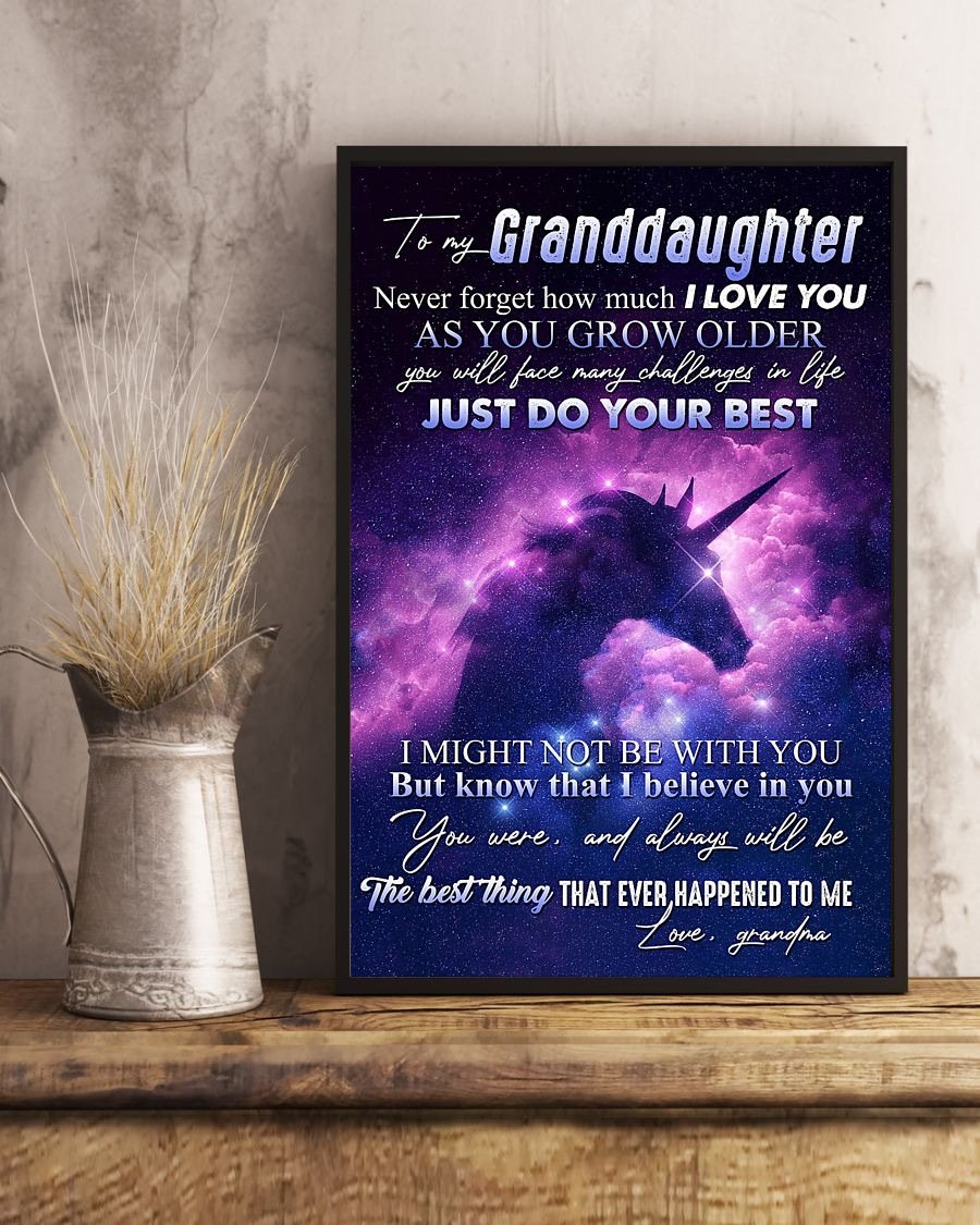 To My Granddaughter Poster-A Loves Gift