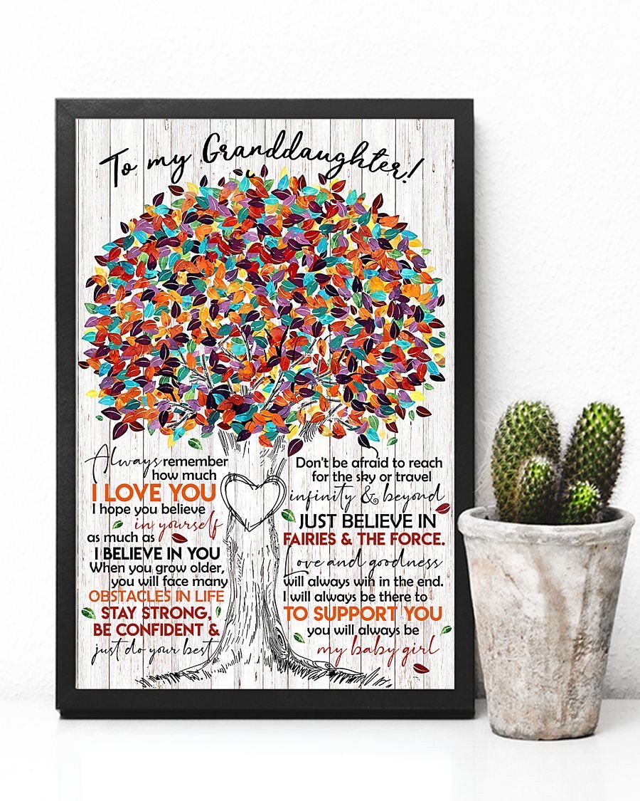 To My Granddaughter Poster-A Loves Gift