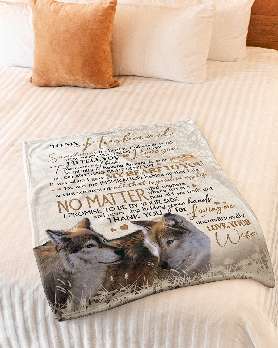 Fleece Blanket - To My Husband Fleece Blanket-A Loves Gift
