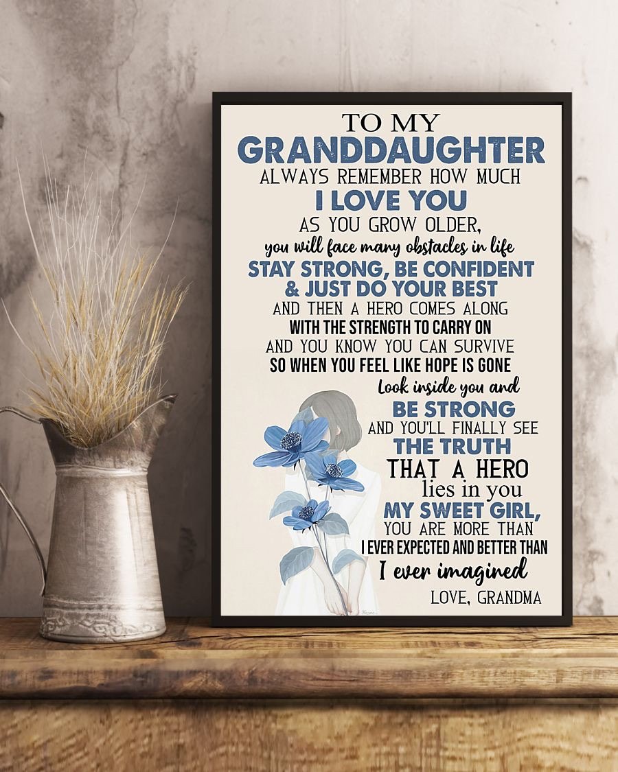 To My Granddaughter Poster-A Loves Gift