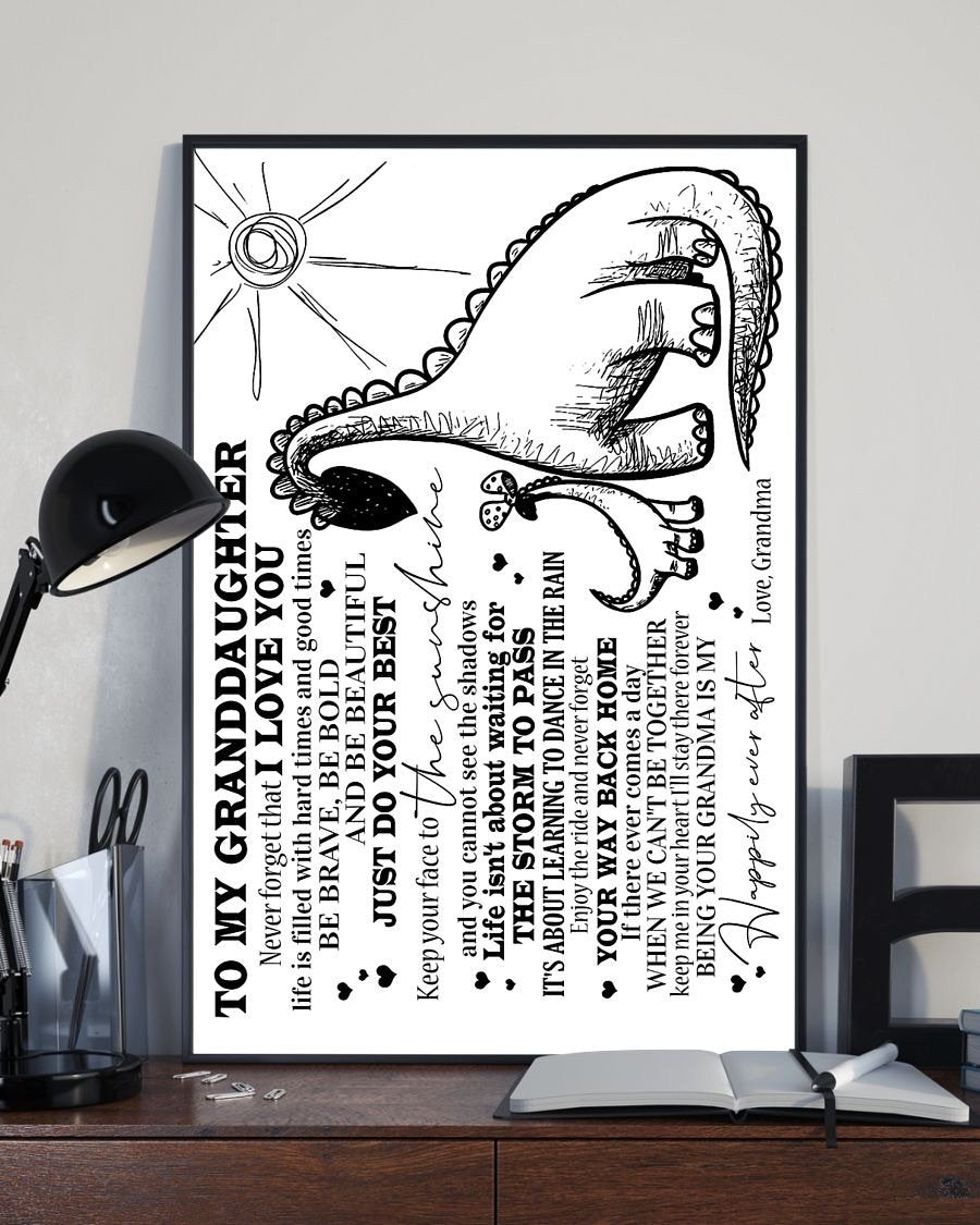 To My Granddaughter Poster-A Loves Gift