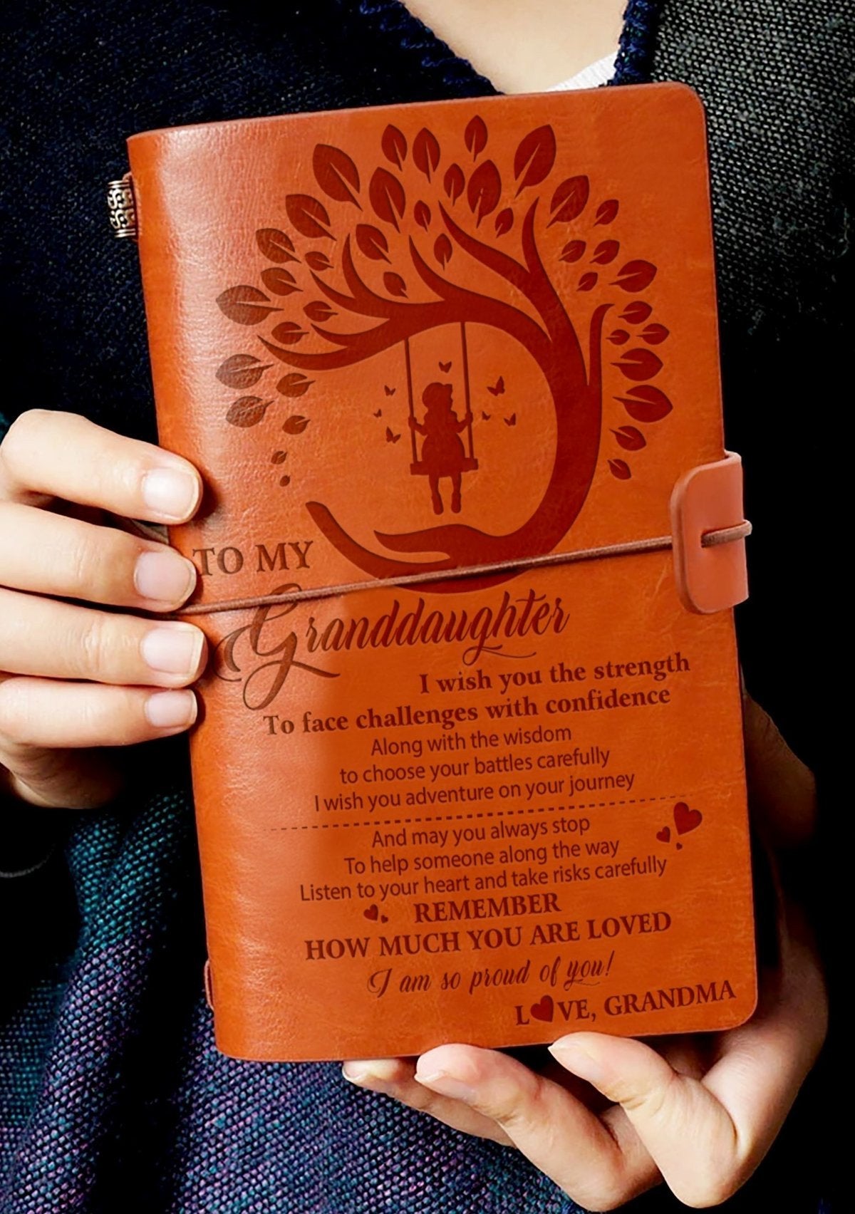 To My Granddaughter- Vintage Journal Notebook-A Loves Gift