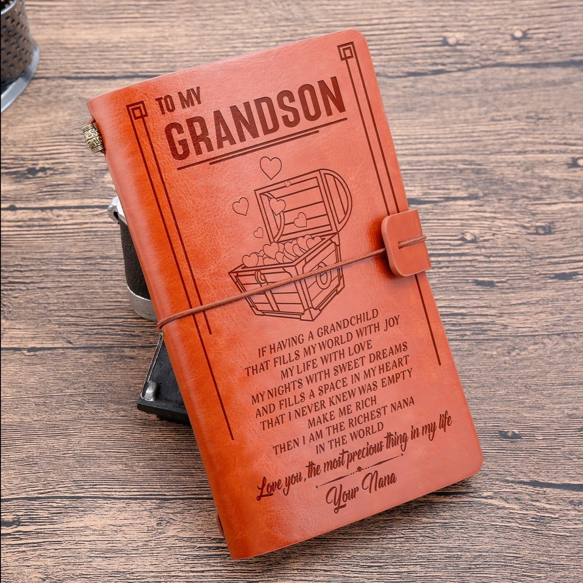 To My Grandson - Vintage Journal Notebook-A Loves Gift