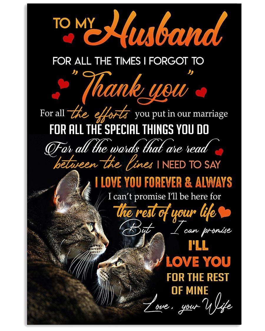 Perfect Gifts For Husband - To My Husband Poster-A Loves Gift