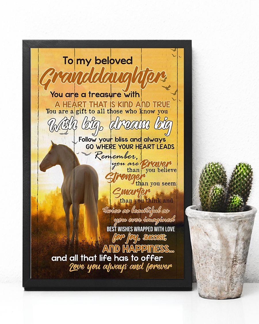 To My Granddaughter Poster-A Loves Gift
