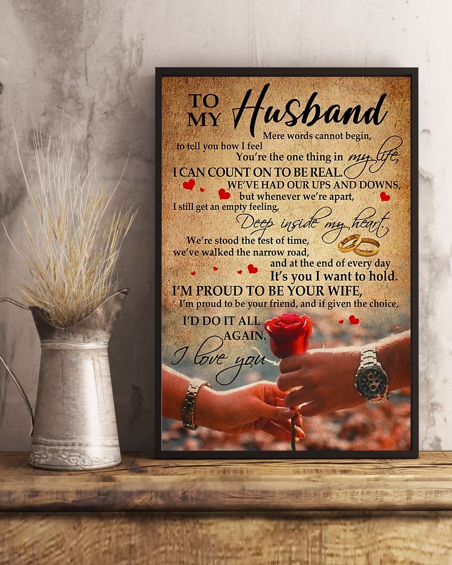 Perfect Gifts For Husband - To My Husband Poster-A Loves Gift
