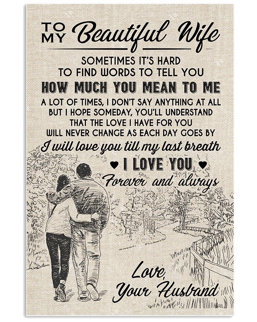 Perfect Gifts For Wife - To My Wife  Poster-A Loves Gift