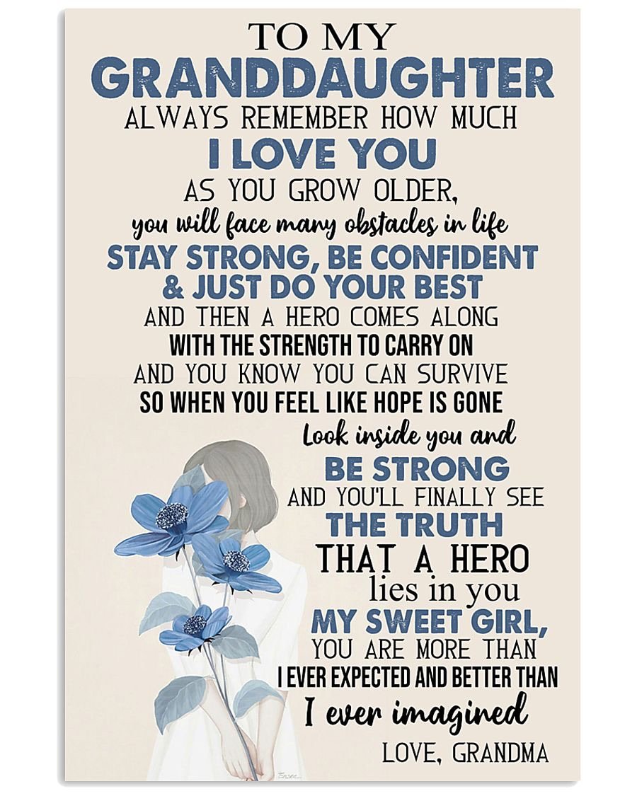 To My Granddaughter Poster-A Loves Gift