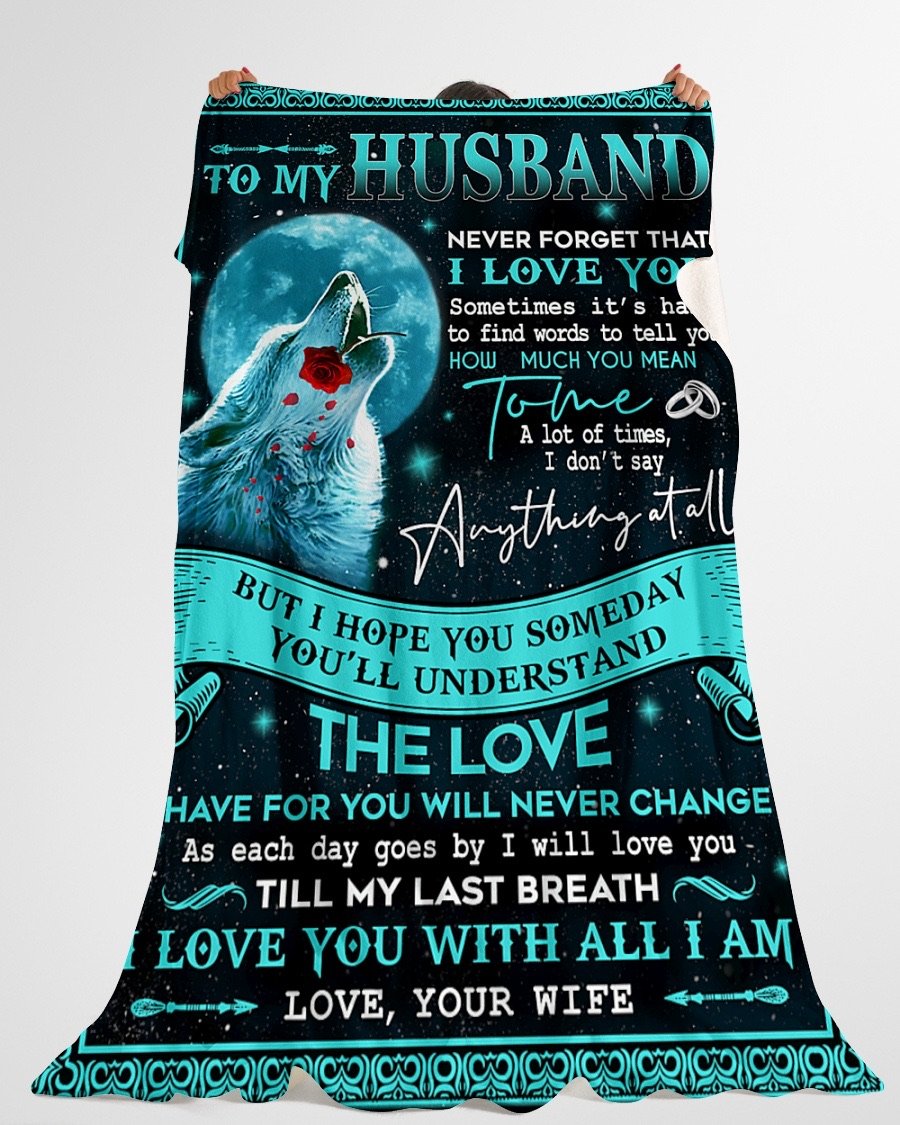 Fleece Blanket - To My Husband Fleece Blanket-A Loves Gift