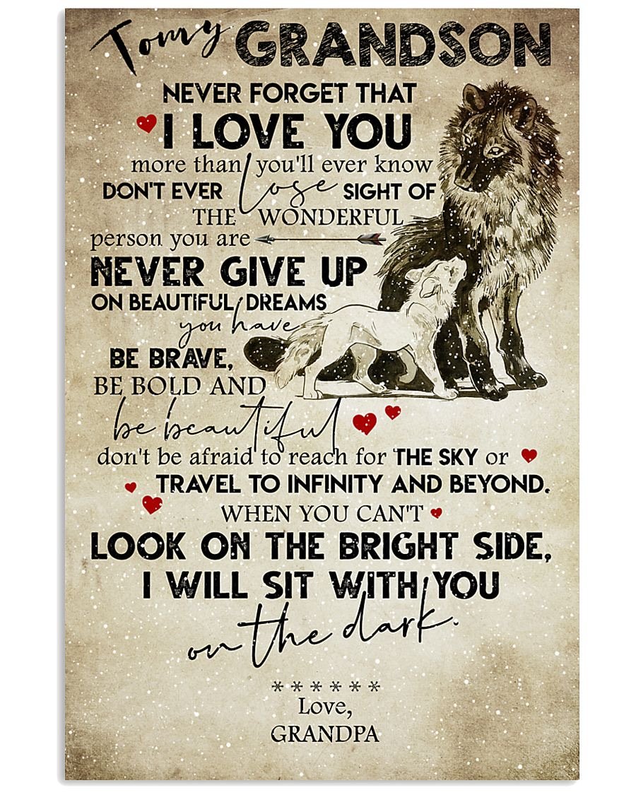 To My Grandson Poster-A Loves Gift