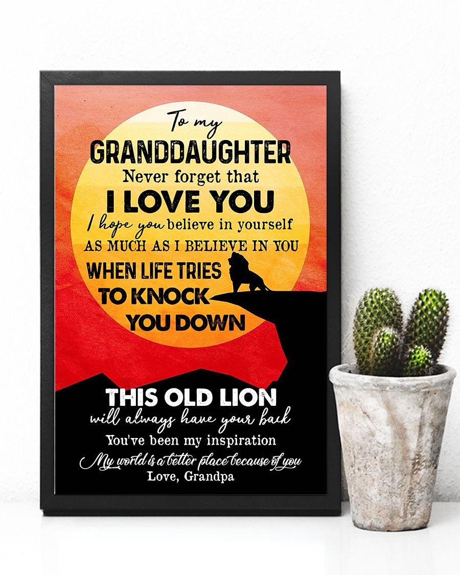 To My Granddaughter Poster-A Loves Gift