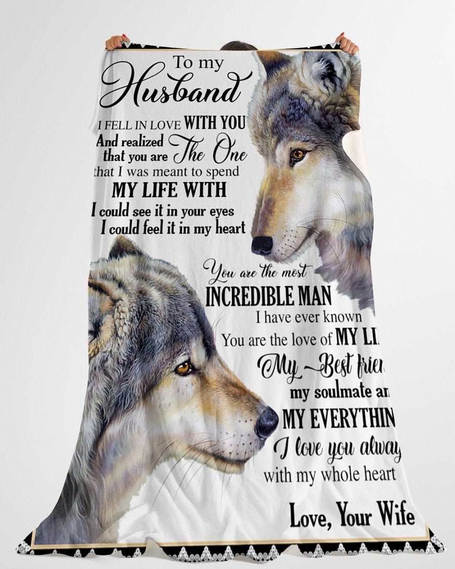 Fleece Blanket - To My Husband Fleece Blanket-A Loves Gift
