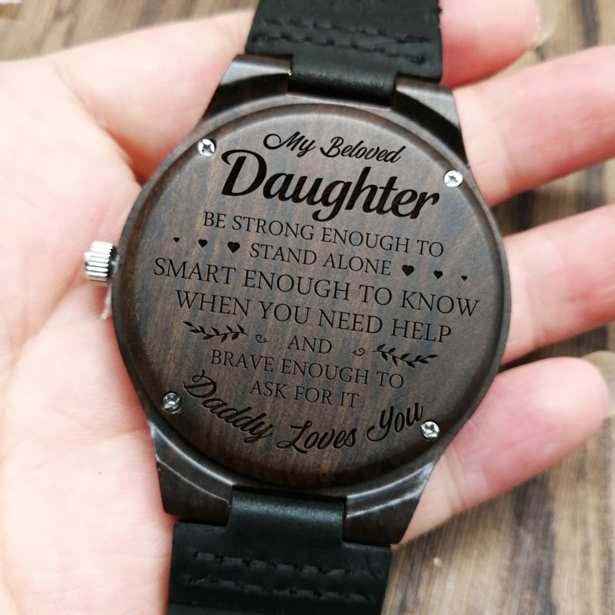 To My Daughter Wood Watch Gifts-A Loves Gift