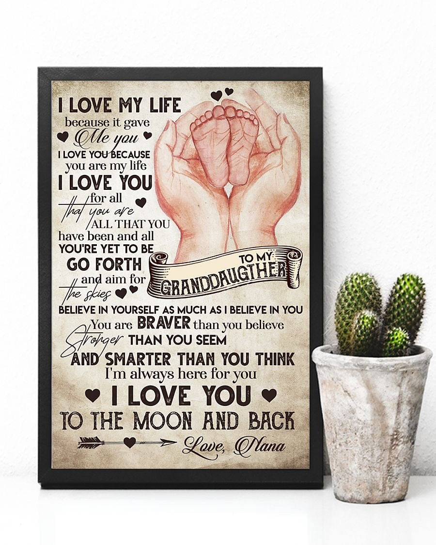 To My Granddaughter Poster-A Loves Gift