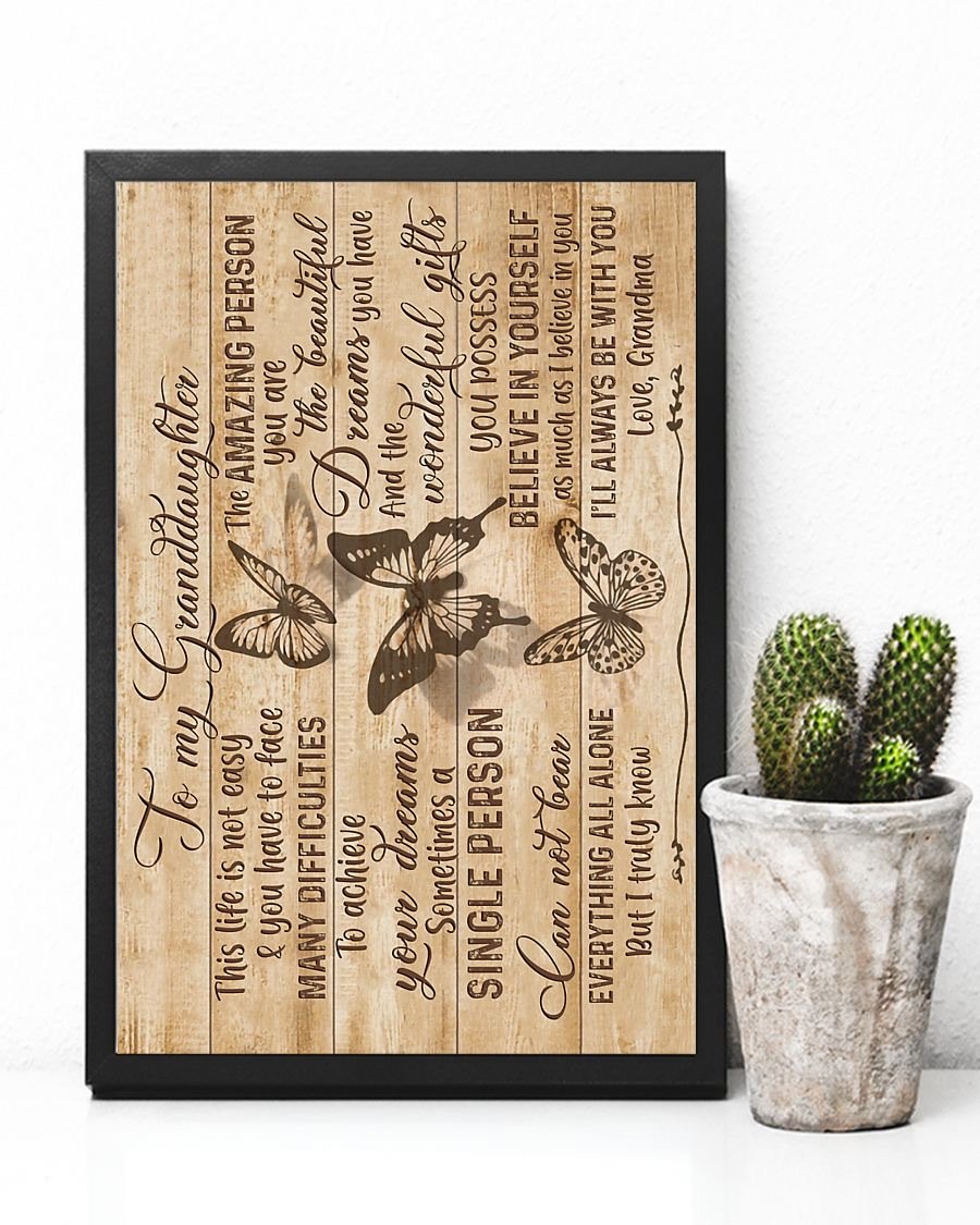 To My Granddaughter Poster-A Loves Gift