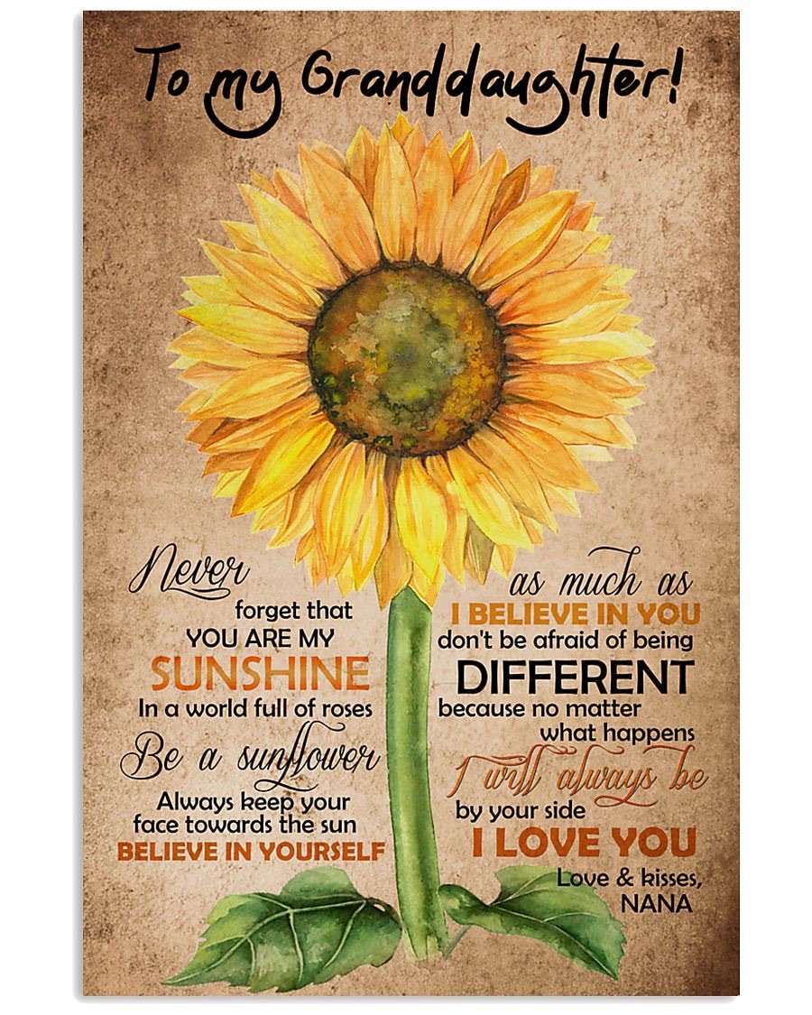 To My Granddaughter Poster-A Loves Gift