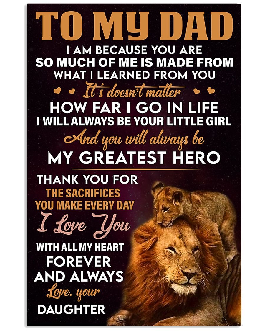 To My Dad Poster-A Loves Gift