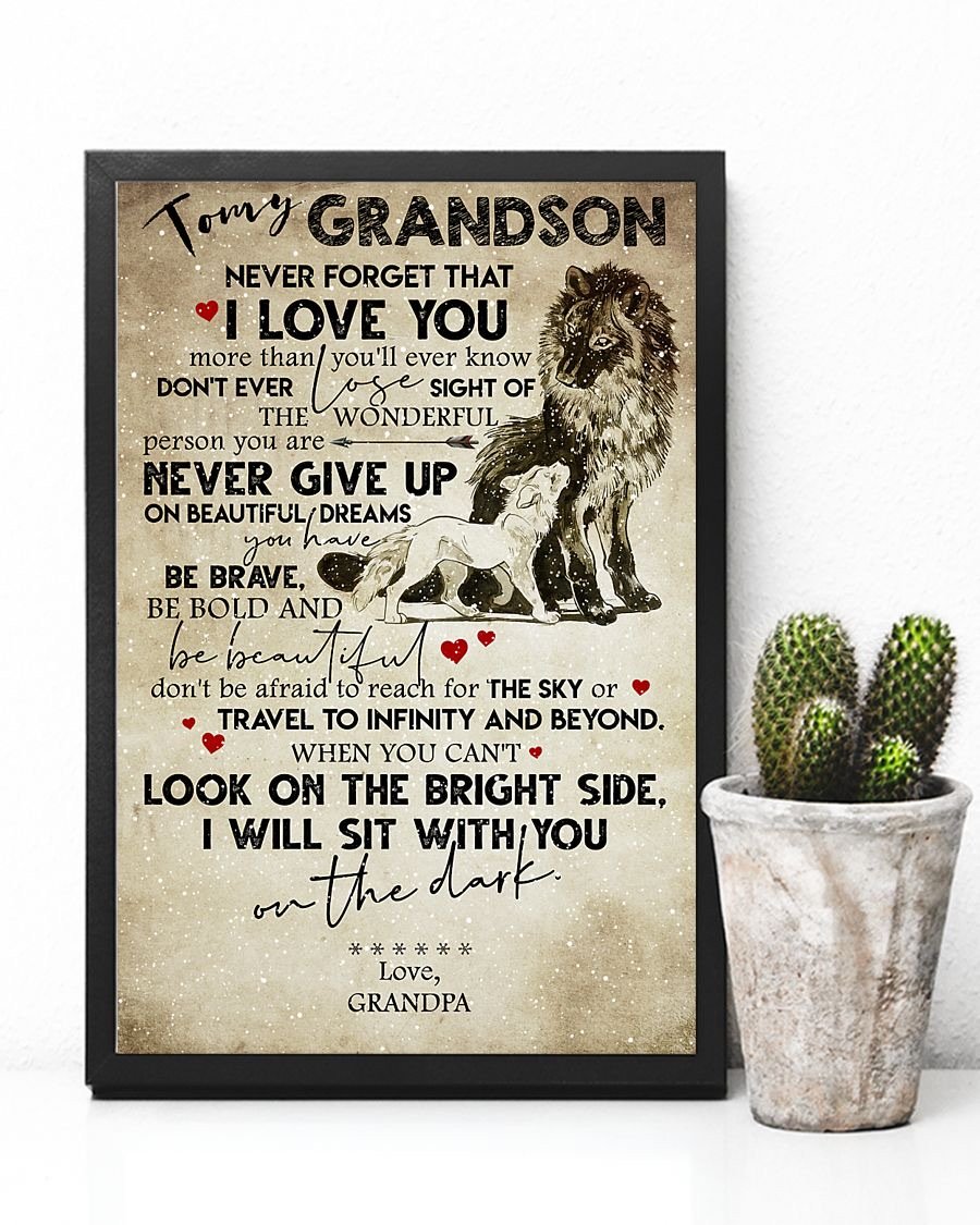 To My Grandson Poster-A Loves Gift