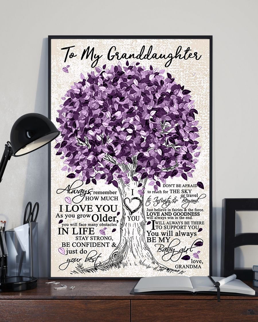 To My Granddaughter Poster-A Loves Gift