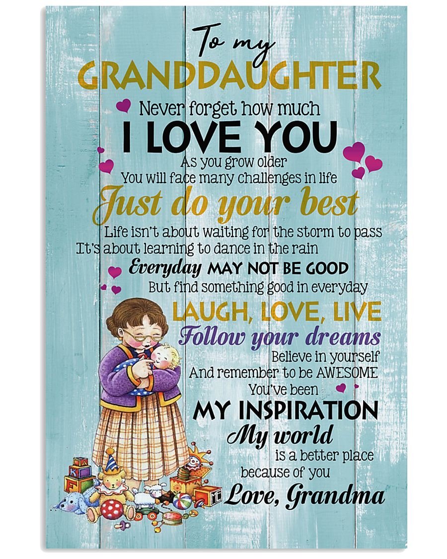 To My Granddaughter Poster-A Loves Gift
