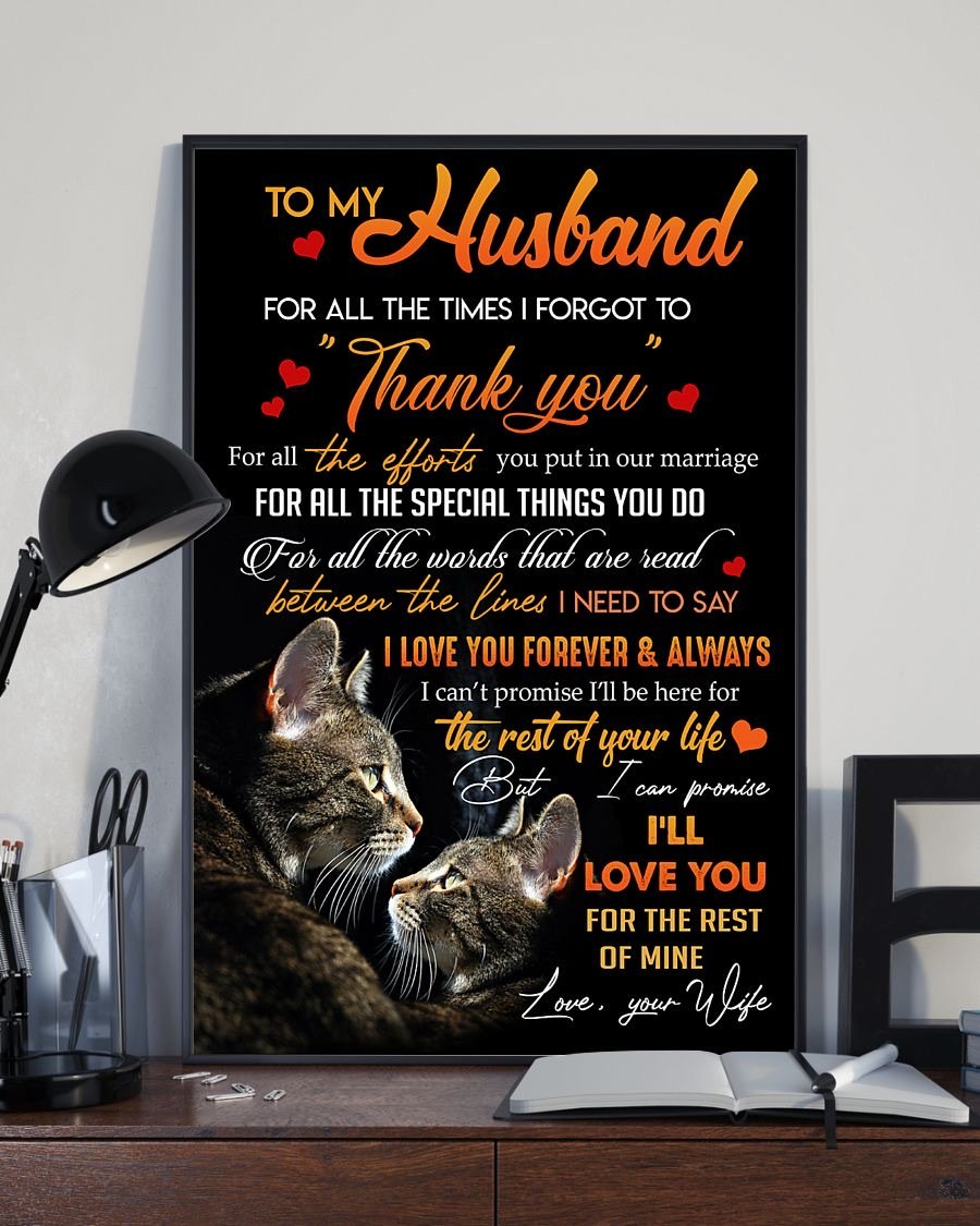 Perfect Gifts For Husband - To My Husband Poster-A Loves Gift