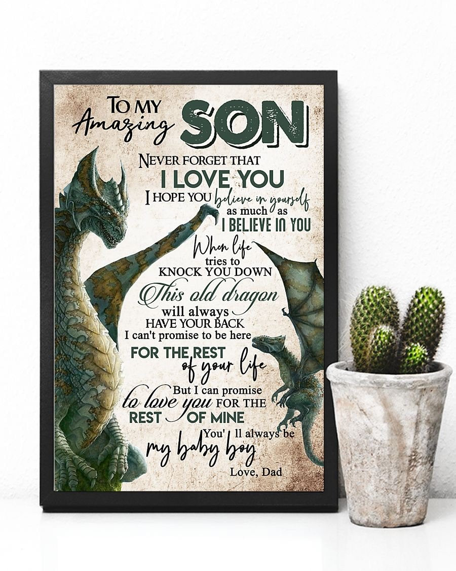 To My Son Poster - Great Gifts For Your Son-A Loves Gift