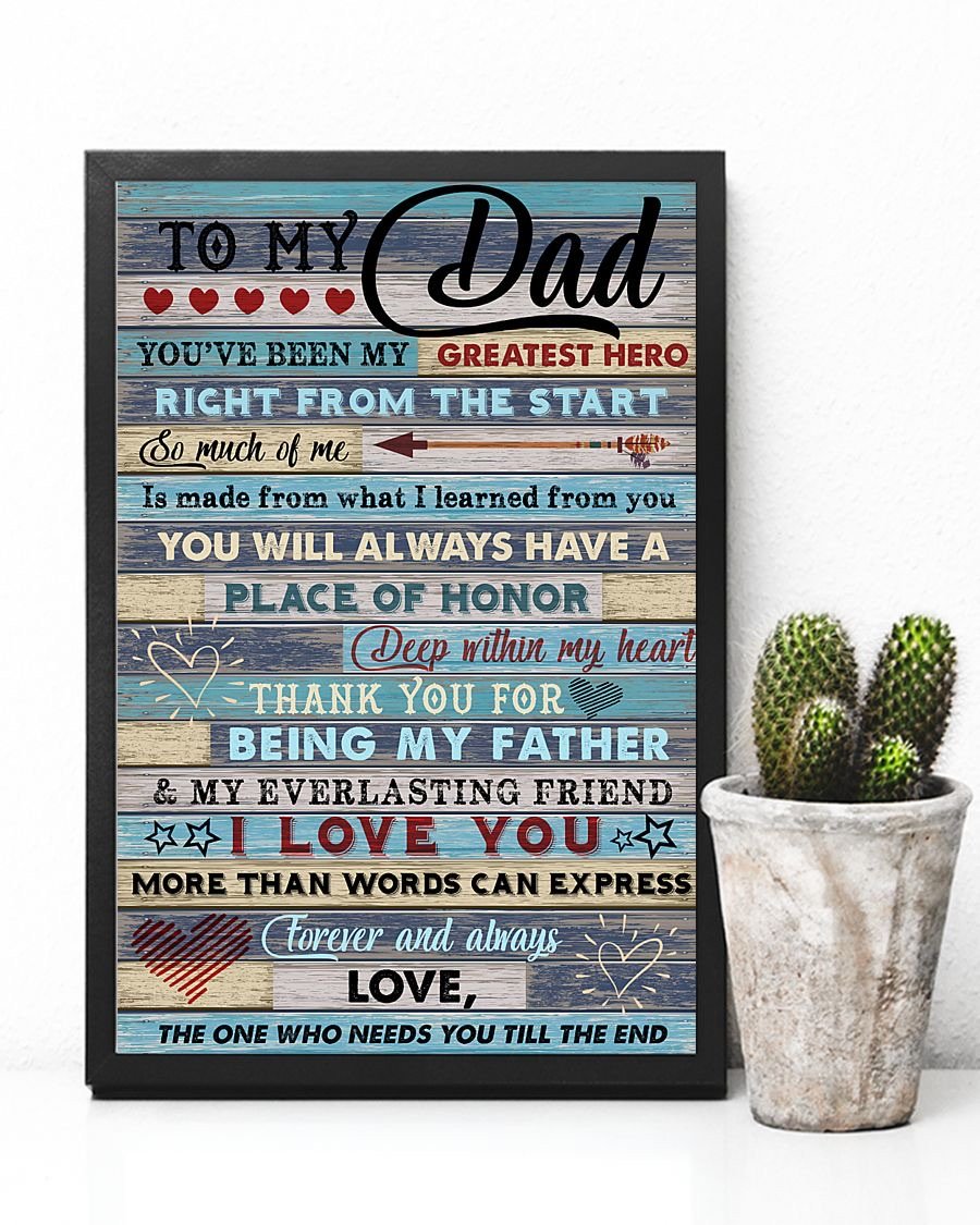 To My Dad Poster-A Loves Gift