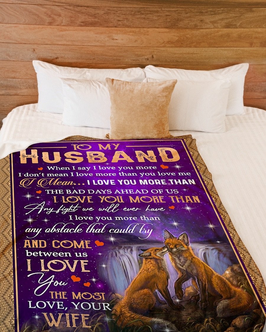 Fleece Blanket - To My Husband Fleece Blanket-A Loves Gift