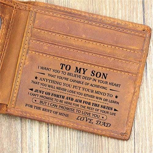 MY SON LEATHER WALLET-A Loves Gift
