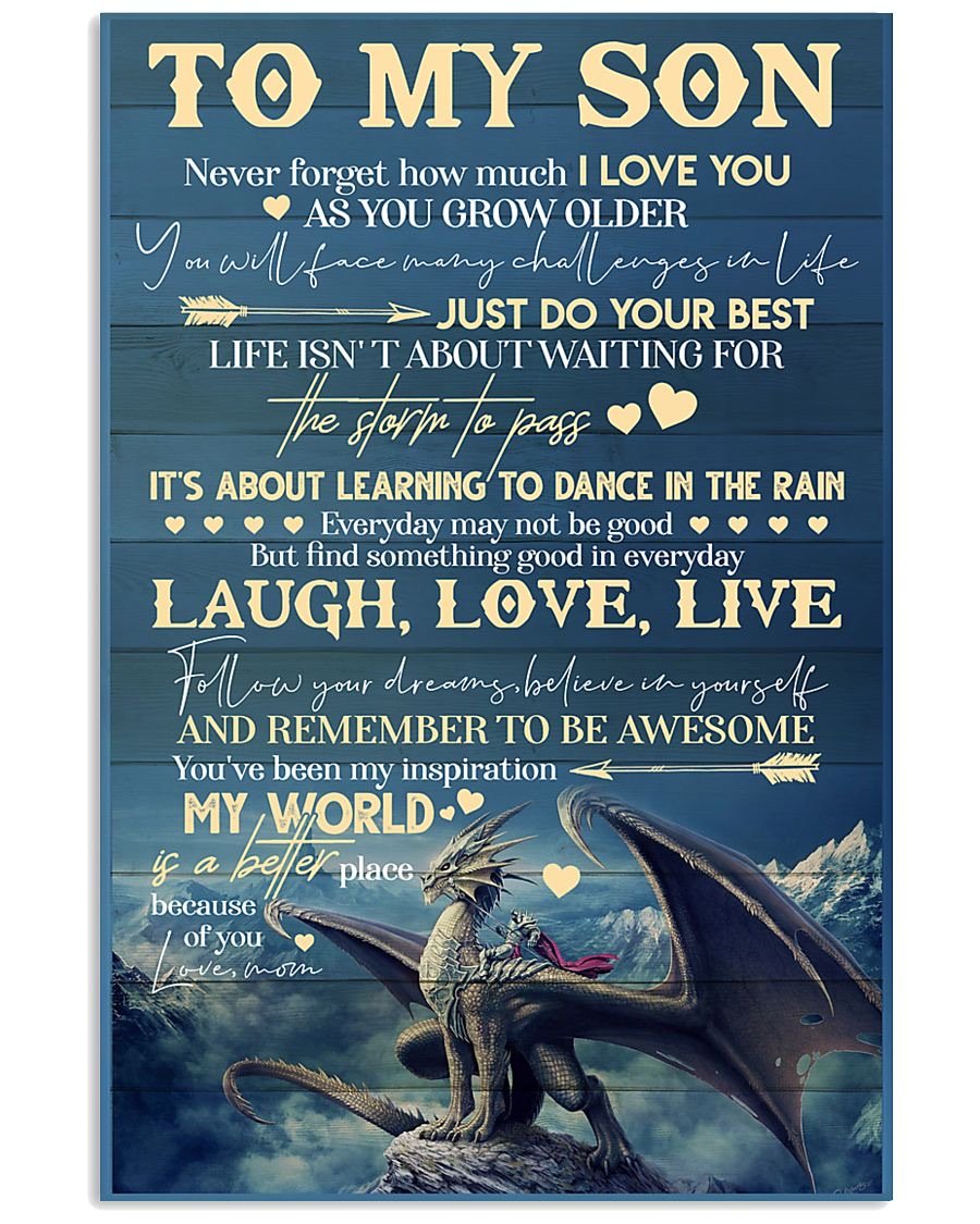To My Son Poster - Great Gifts For Your Son-A Loves Gift