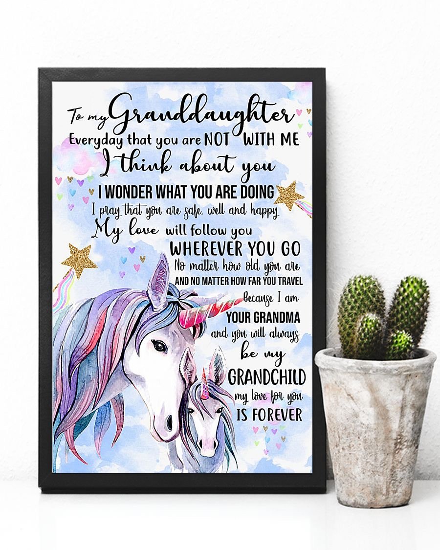 To My Granddaughter Poster-A Loves Gift