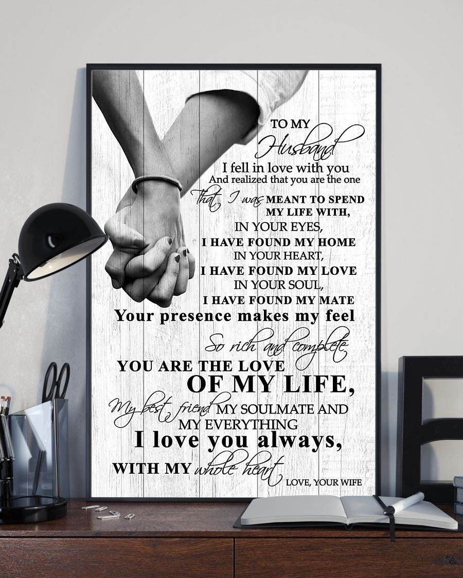 Perfect Gifts For Husband - To My Husband Poster-A Loves Gift