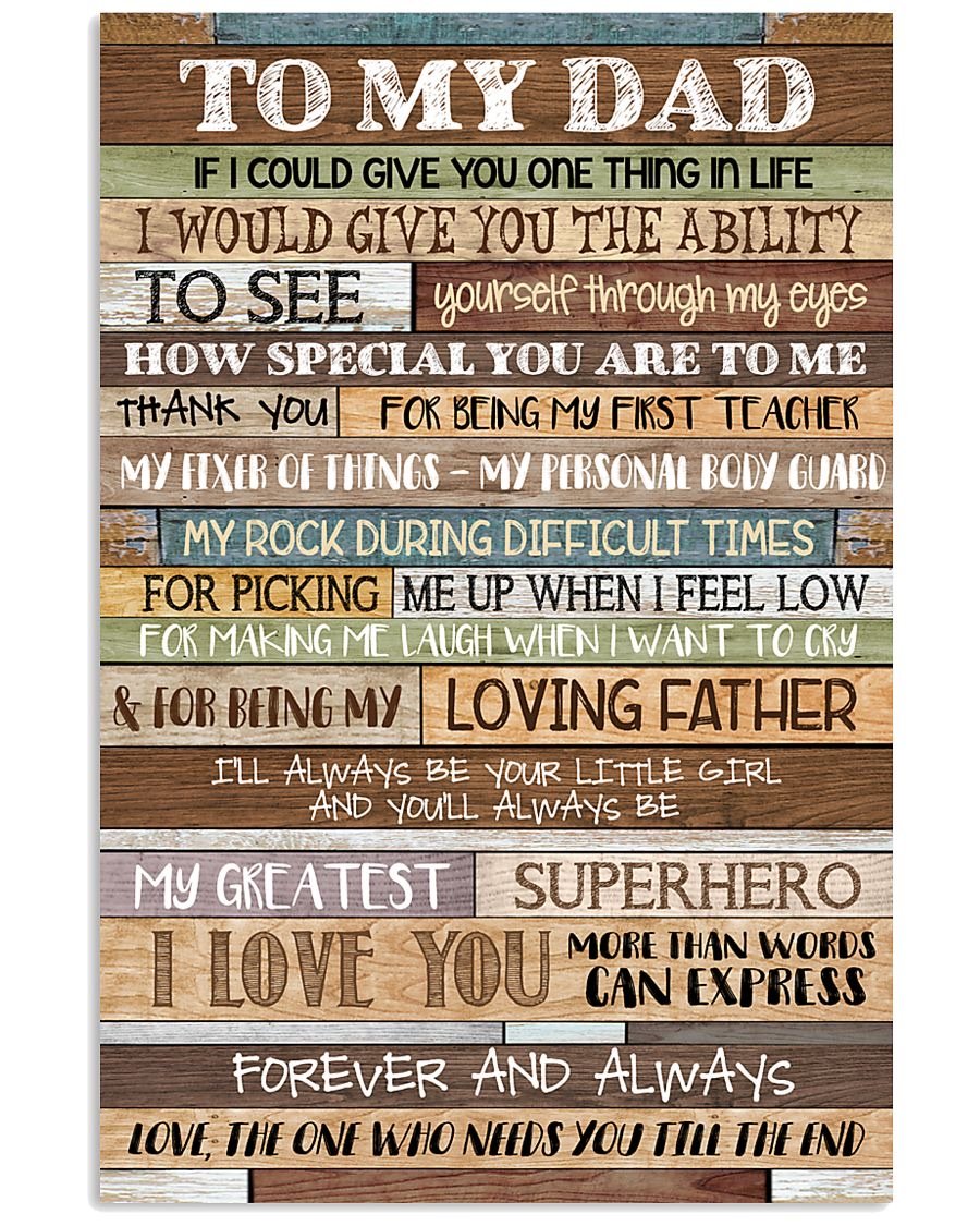 To My Dad Poster-A Loves Gift