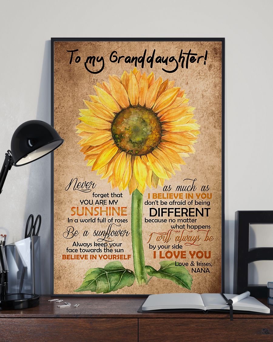 To My Granddaughter Poster-A Loves Gift