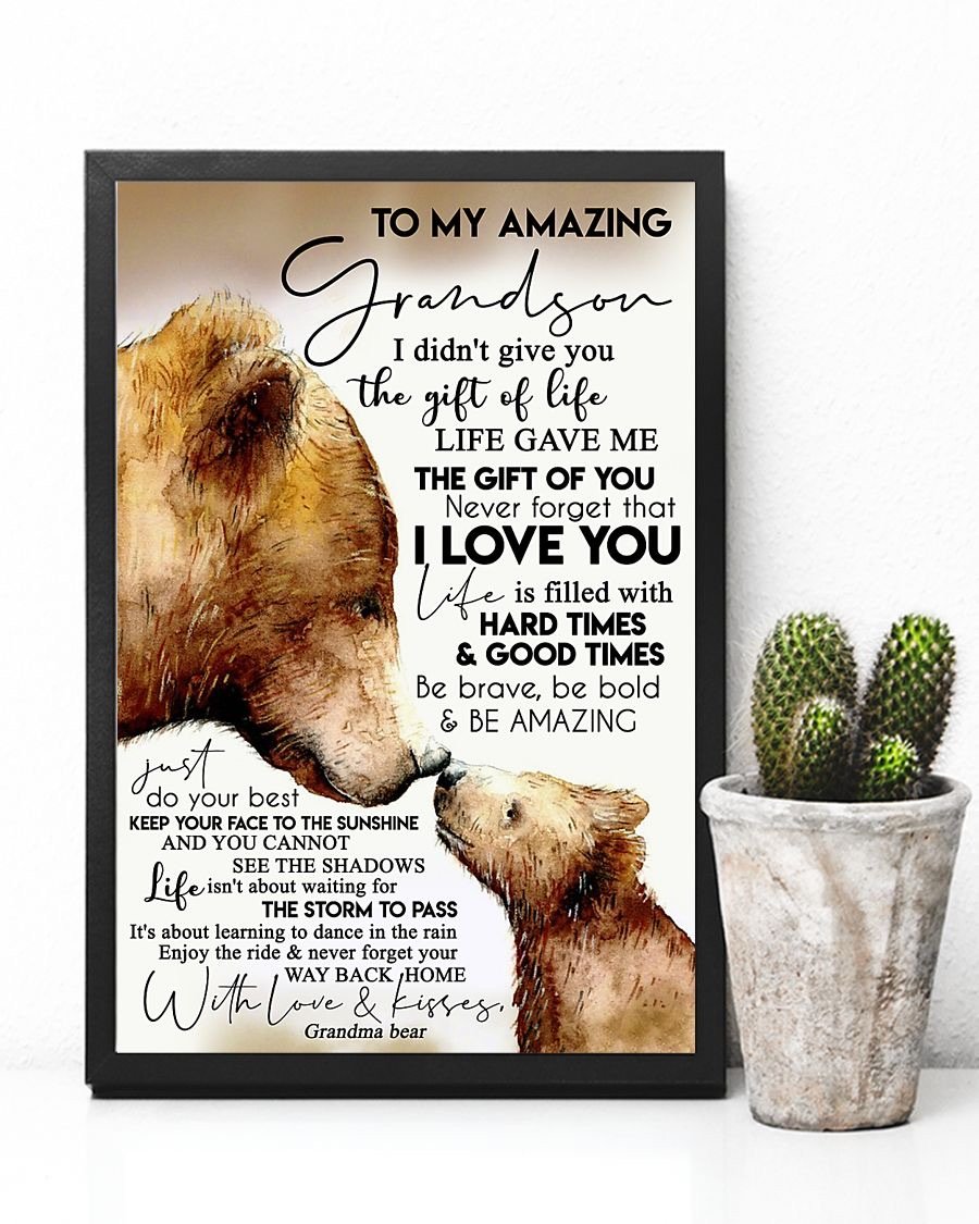 To My Grandson Poster-A Loves Gift