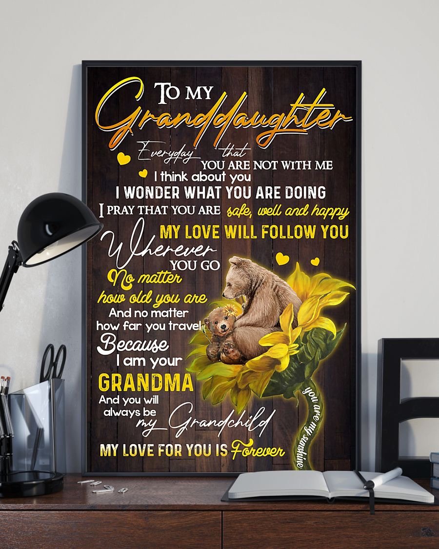 To My Granddaughter Poster-A Loves Gift
