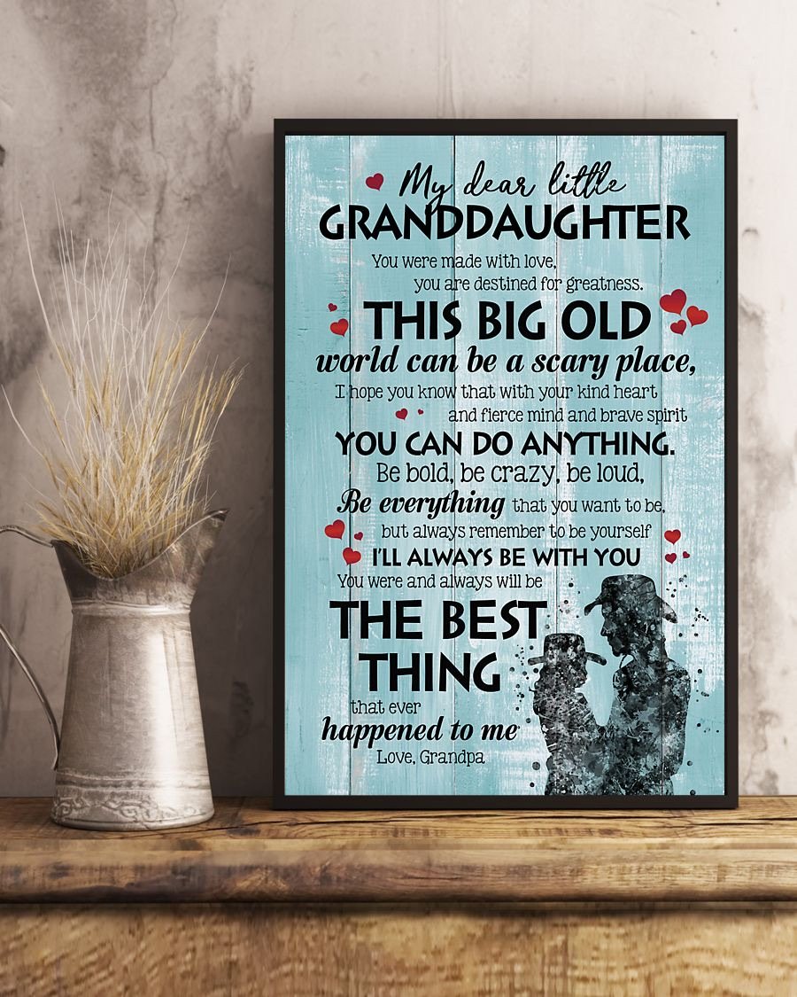 To My Granddaughter Poster-A Loves Gift