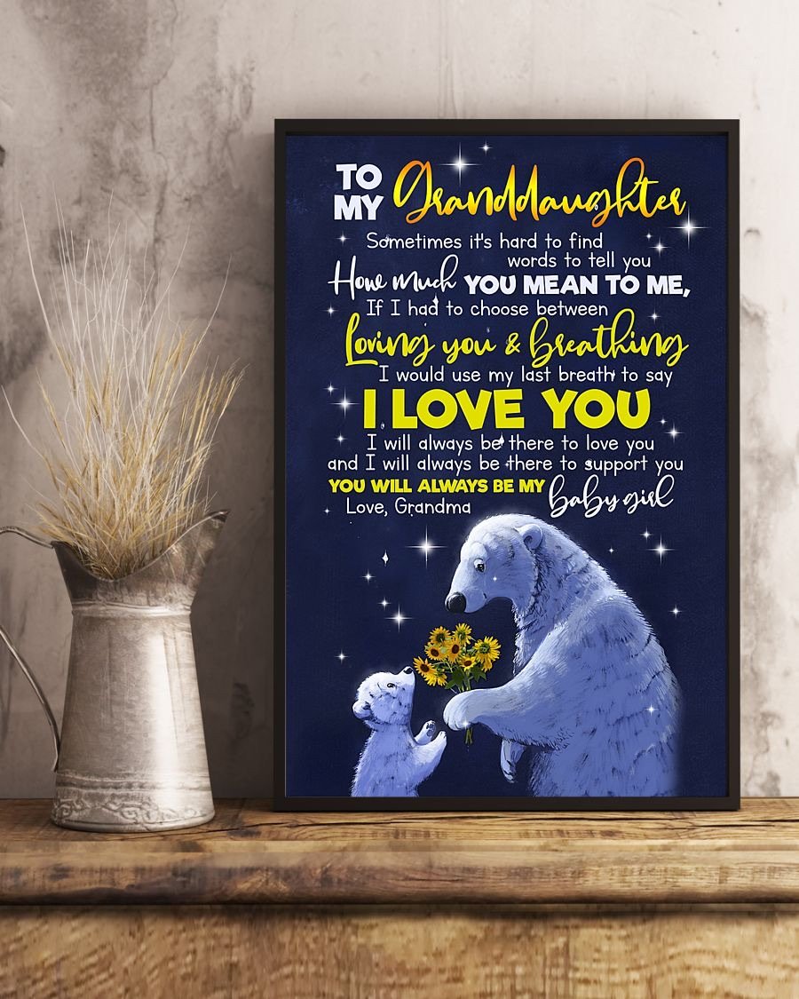 To My Granddaughter Poster-A Loves Gift